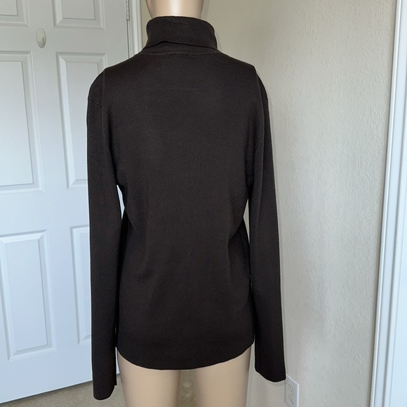 Chico's Rich Brown Turtleneck Sweater - Picture 3 of 15